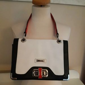 Joanel Women's slim Shoulders Bag red and White